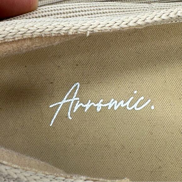Arromic Ribbed Square Toe Ballet Flats - Taupe Tan - Picture 7 of 7